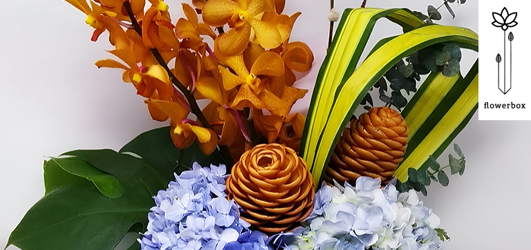 Colorful premium flowers arranged especially for fathers