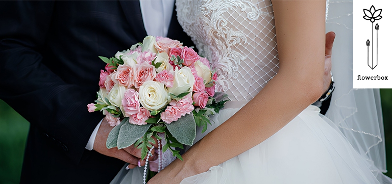 Luxury flower box delivery with designer packaging and fresh florals