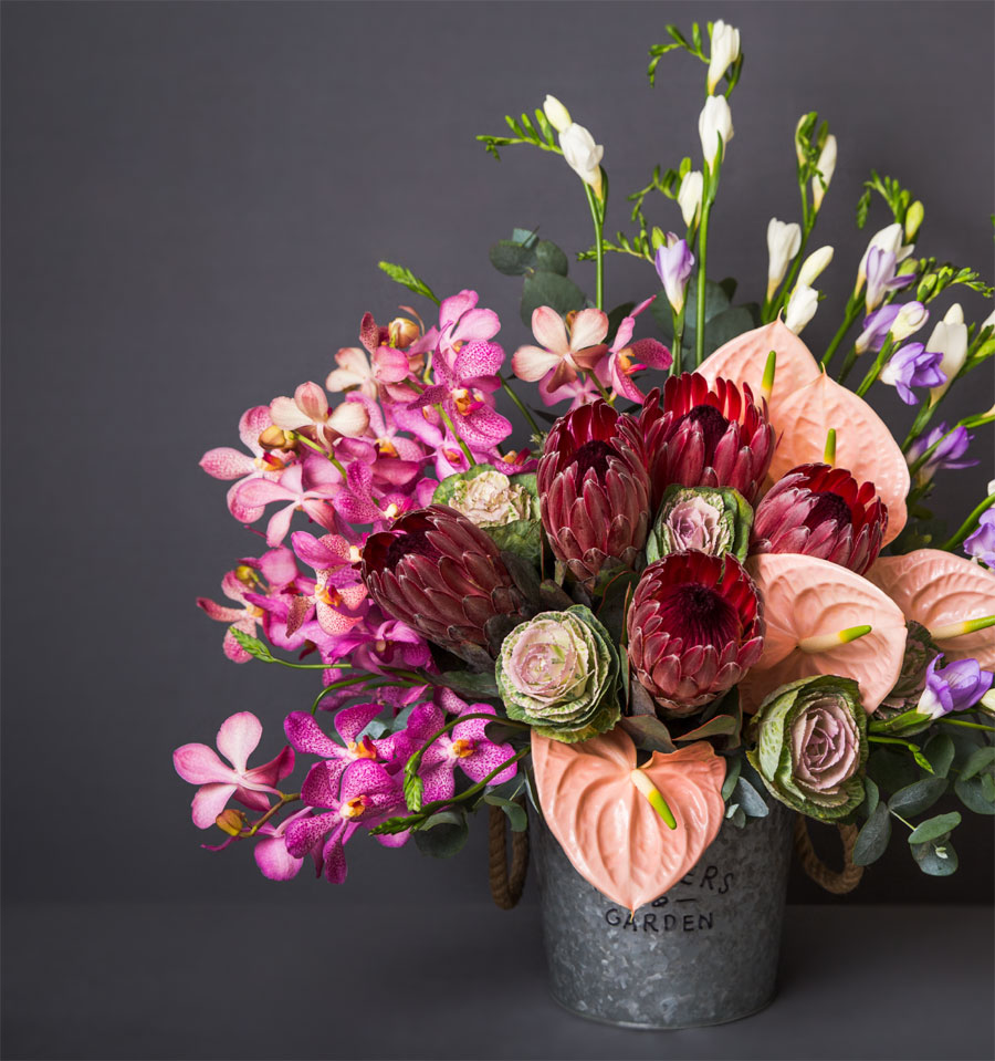 Custom floral creations for special orders at Flowerbox