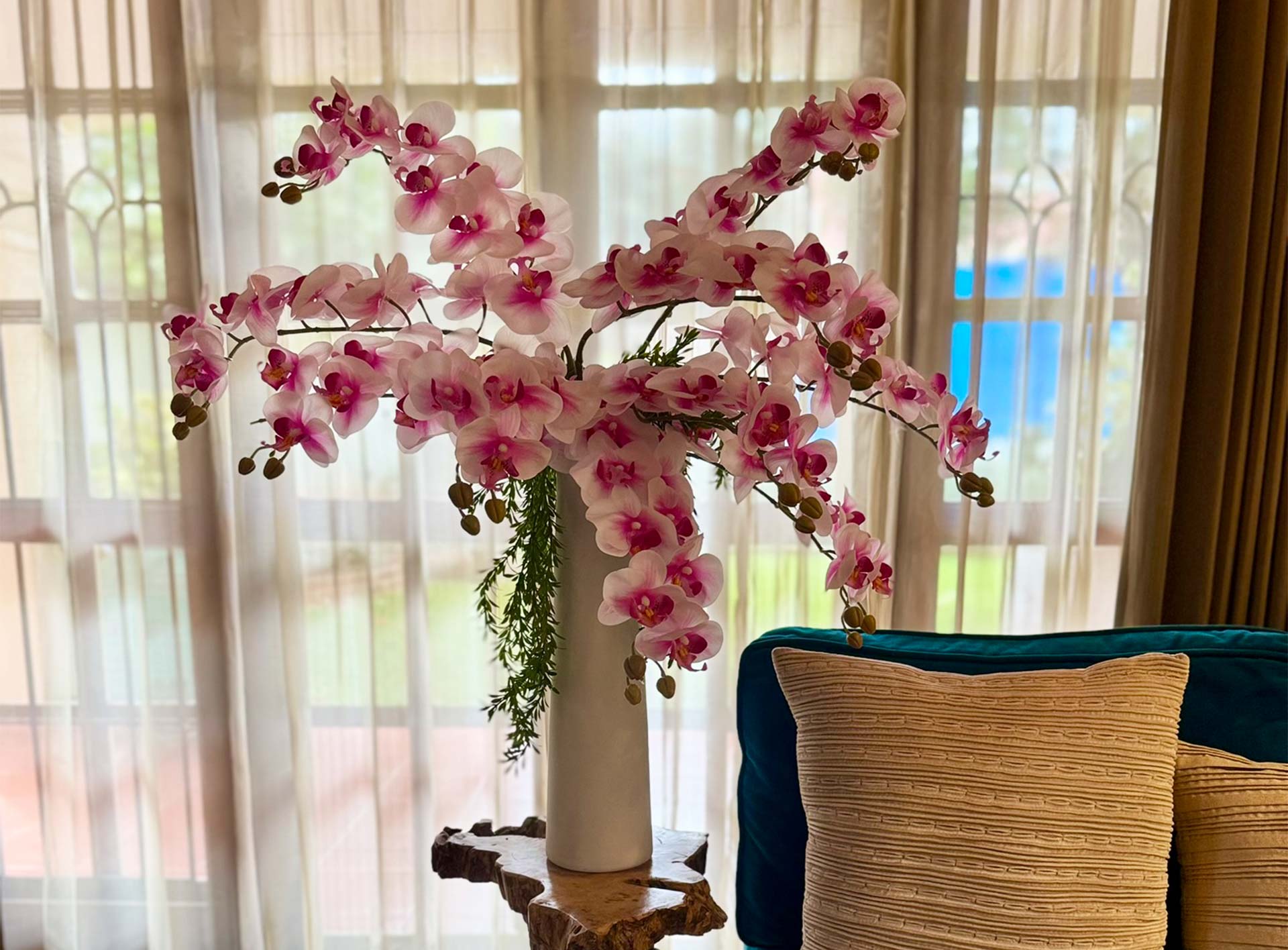 Beautiful small flowers arranged in a delicate gift bouquet